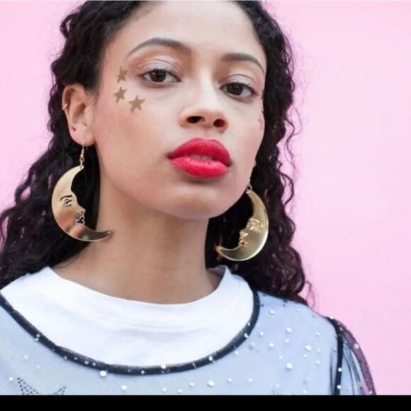 Dolls Kill Jewelry - NWOT Mirrored Moon Earrings